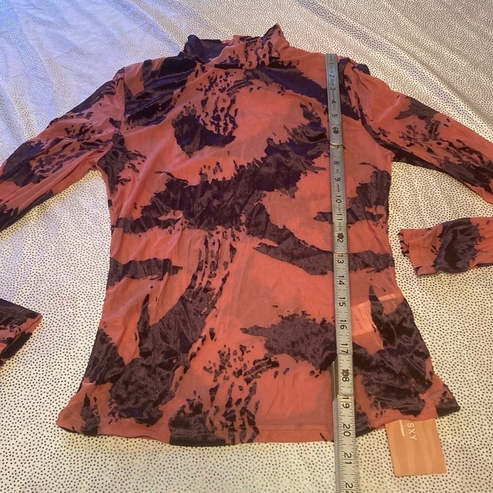 SHEIN SXY Sexy Nightclub Women'S Gorgeous Velvet Mesh Brushstroke size XS - Picture 4 of 12